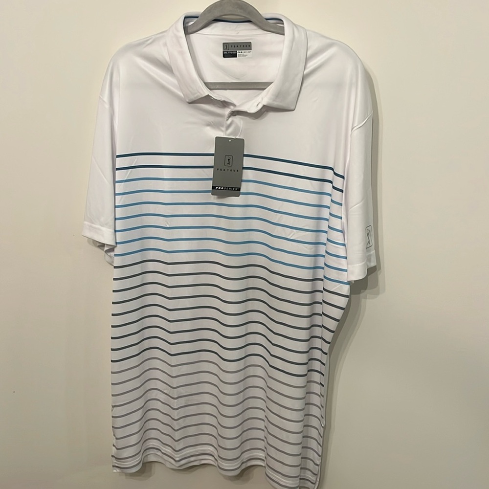 PGA TOUR
High Contrast Stripe Golf Polo